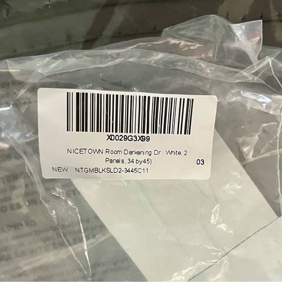 NICETOWN Room
Darkening Draperies
Panels (2) pale gray 34”x45”new open - Picture 6 of 6